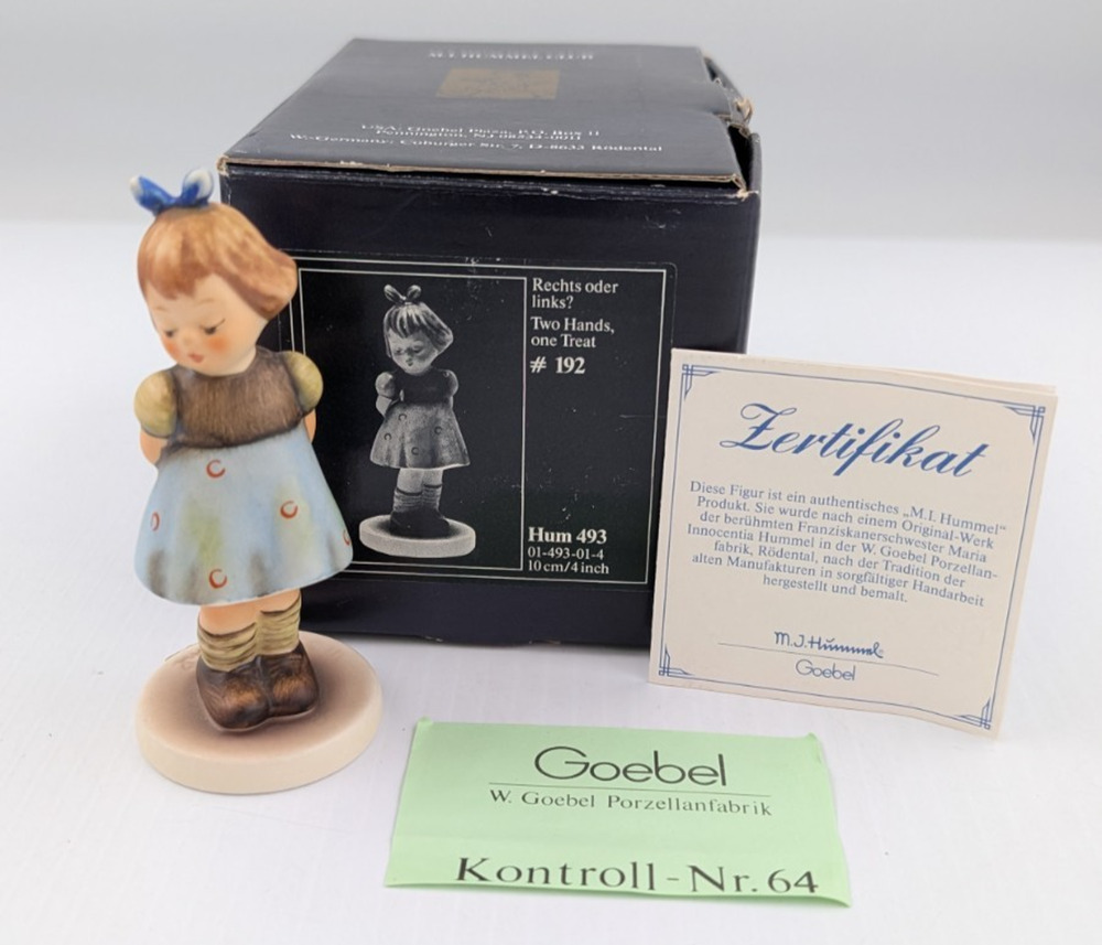 Goebel M.I. Hummel Club Exclusive Edition #493 “Two Hands One Treat” w/ Box COA